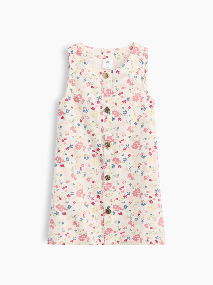 L'image numéro 2 présente Robe-chasuble à motif floral pour Bébé et Toute-petite