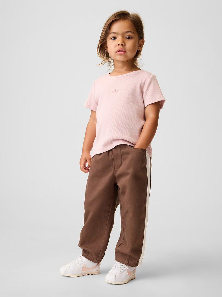 Image number 2 showing, Baby & Toddler UltraSoft Pull-On Stripe Barrel Pants