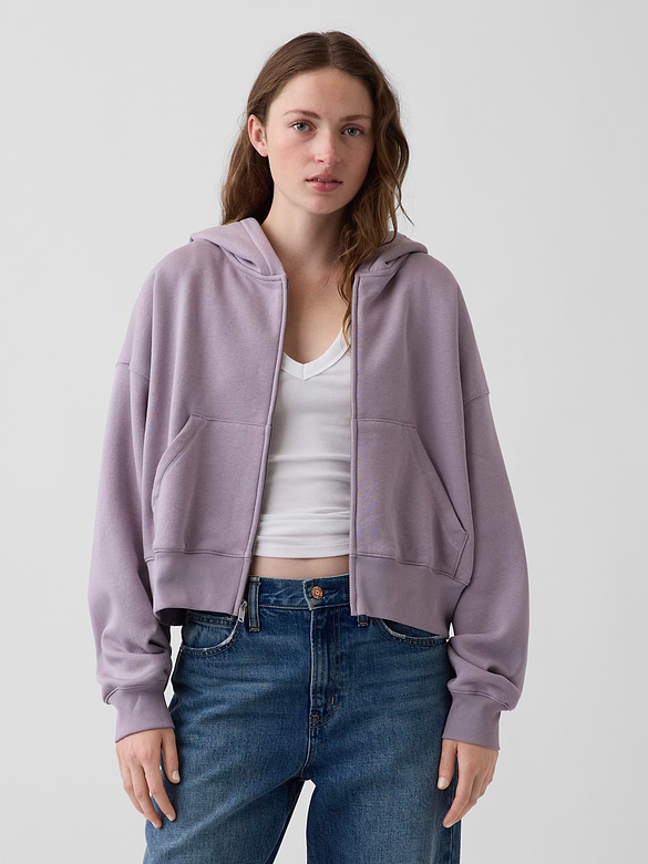 VintageSoft Wedge Zip Hoodie