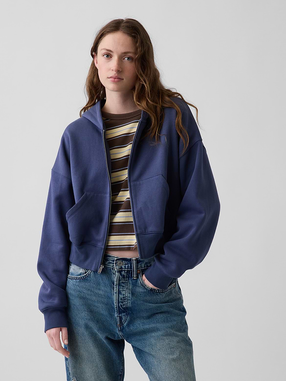 VintageSoft Wedge Zip Hoodie