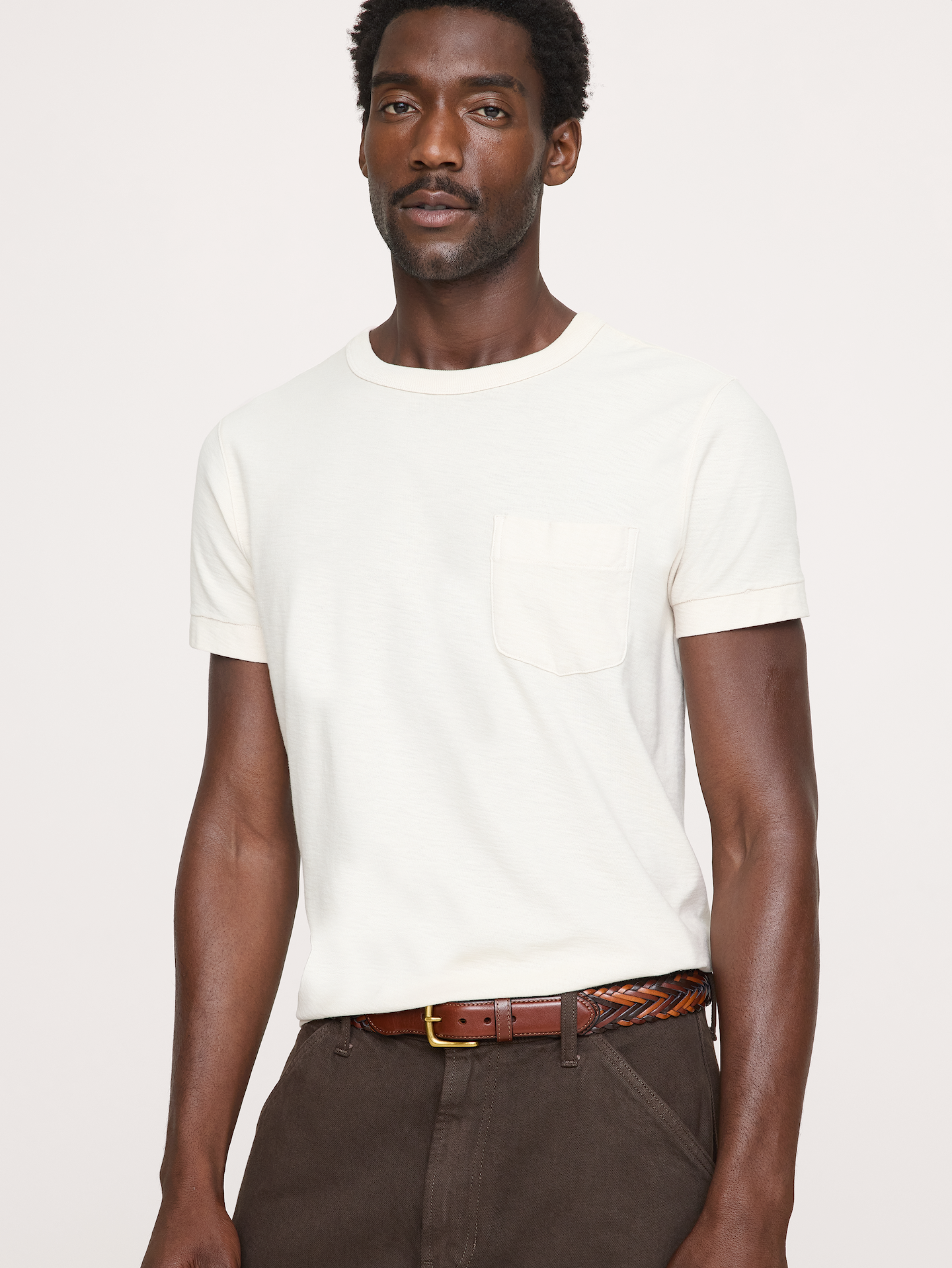 Image number 2 showing, Tri Tone Woven Leather Belt