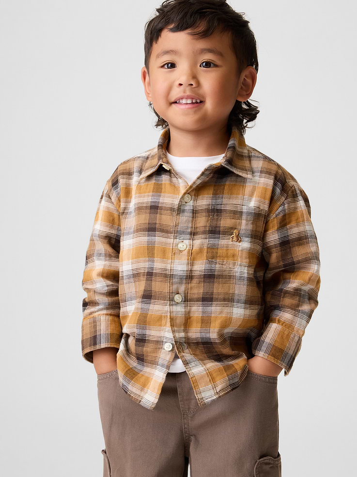 Image number 1 showing, Baby & Toddler Double-Weave Plaid Shirt