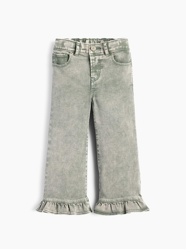 L'image numéro 2 présente Jean sportif à ourlet à volants pour Bébé et Tout-petit