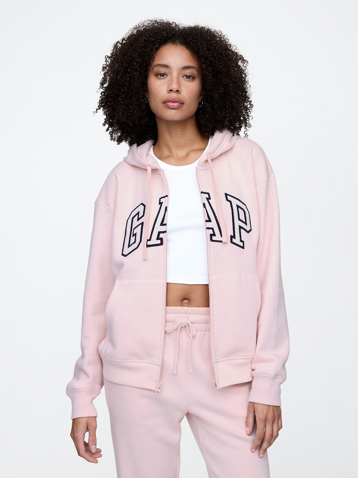 Relaxed Gap Logo Zip Hoodie | Gap Factory