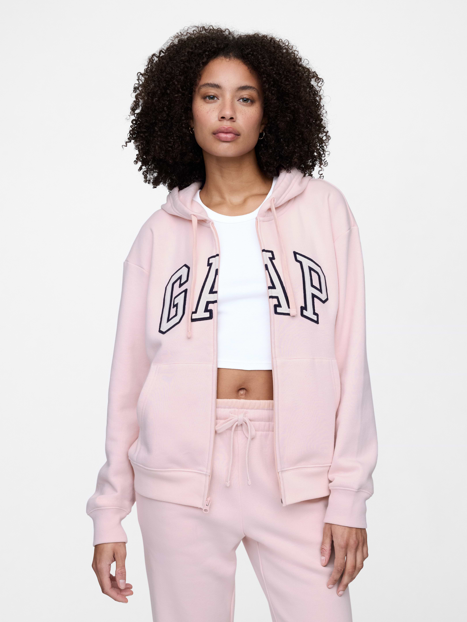Relaxed Gap Logo Zip Hoodie | Gap Factory