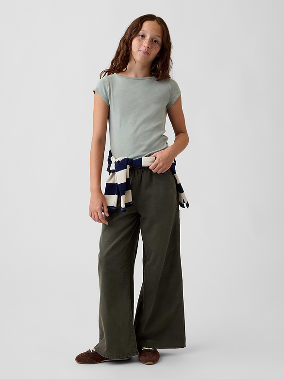 Kids Easy Wide-Leg Utility Pants