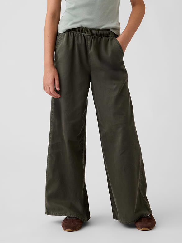 Kids Easy Wide-Leg Utility Pants