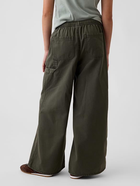 Kids Easy Wide-Leg Utility Pants