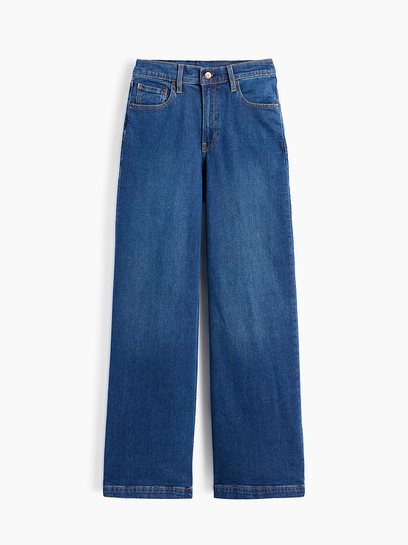 High Rise Stride Wide-Leg Jeans