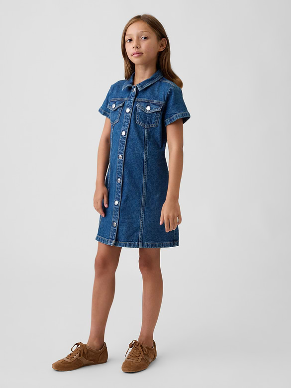 Kids Denim Shirtdress