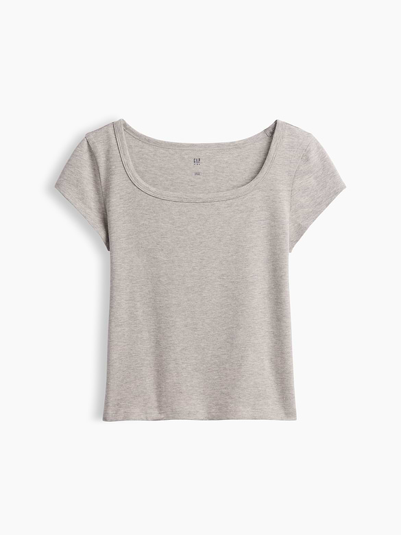 Kids CloseKnit Jersey Square-Neck T-Shirt