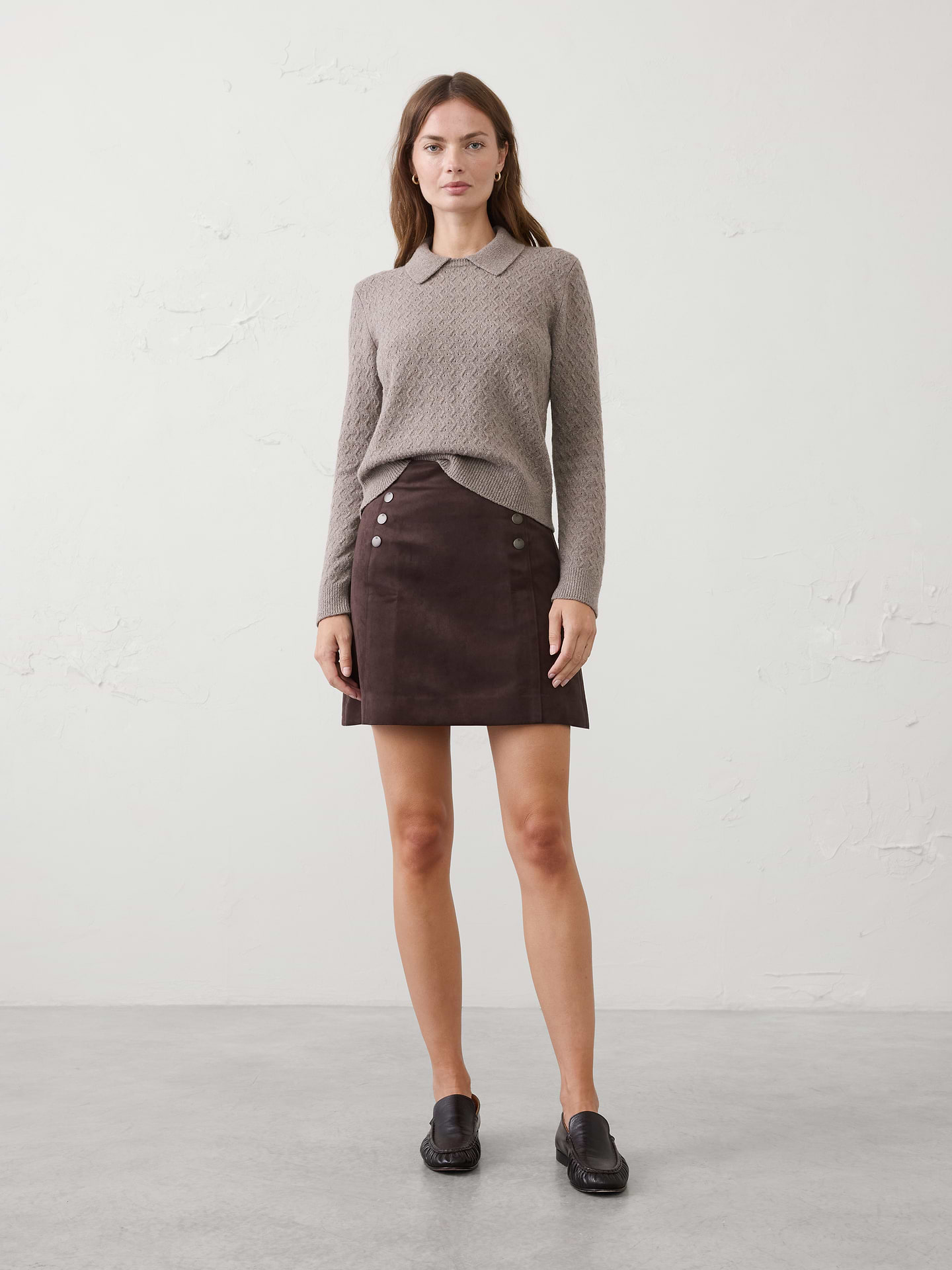 Image number 1 showing, Boucle Collar-Neck Sweater