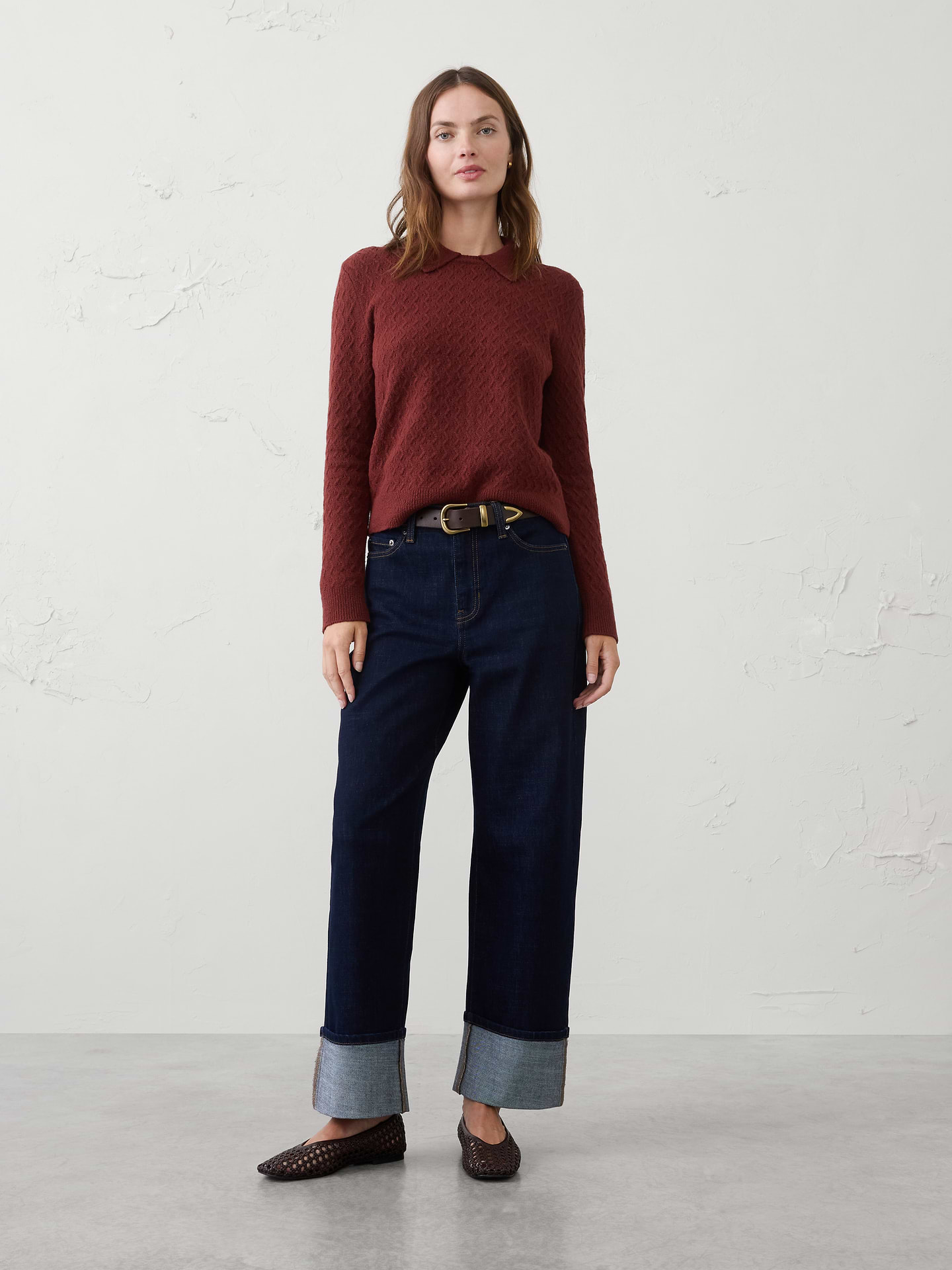 Image number 1 showing, Boucle Collar-Neck Sweater