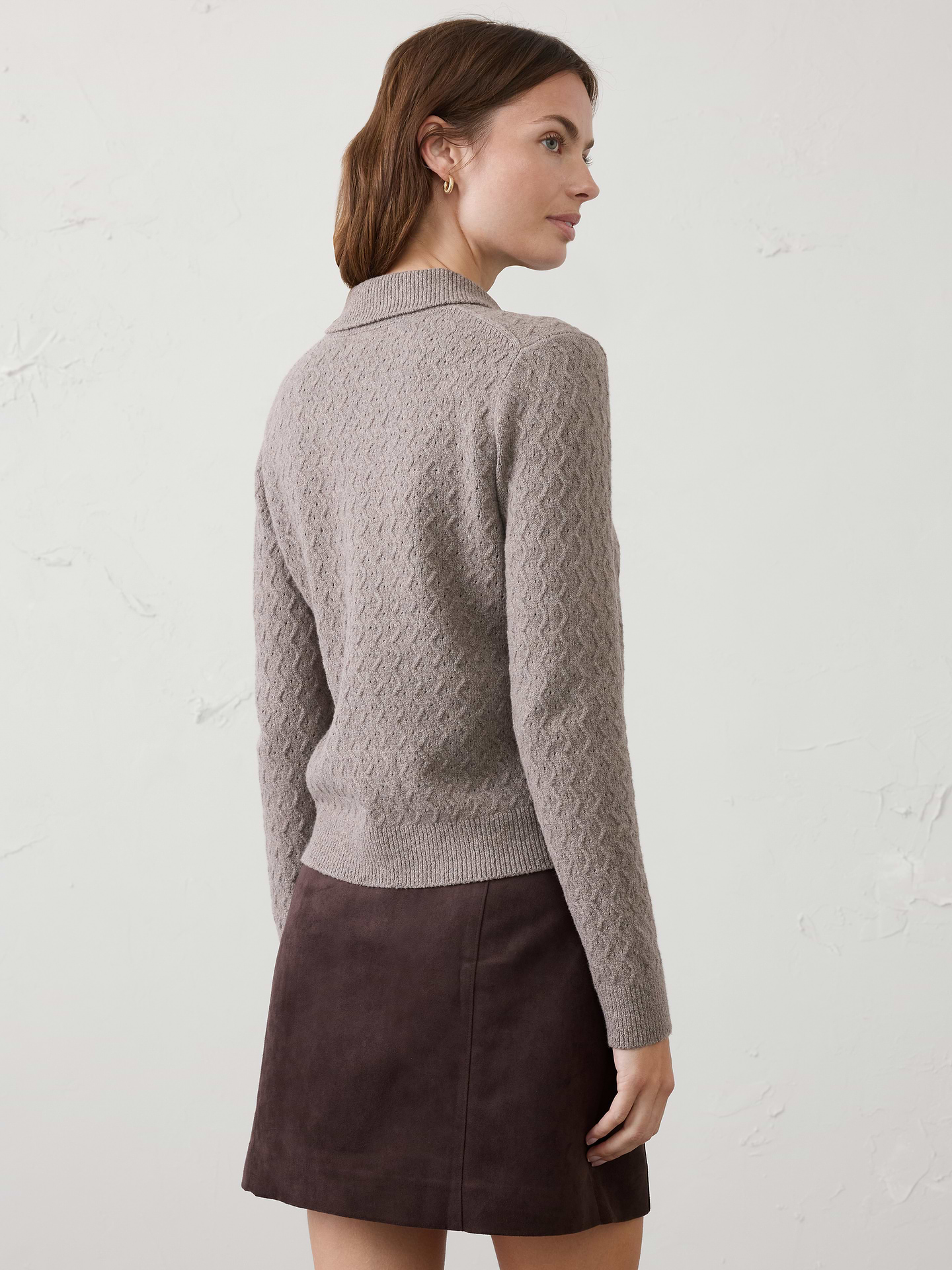 Image number 2 showing, Boucle Collar-Neck Sweater