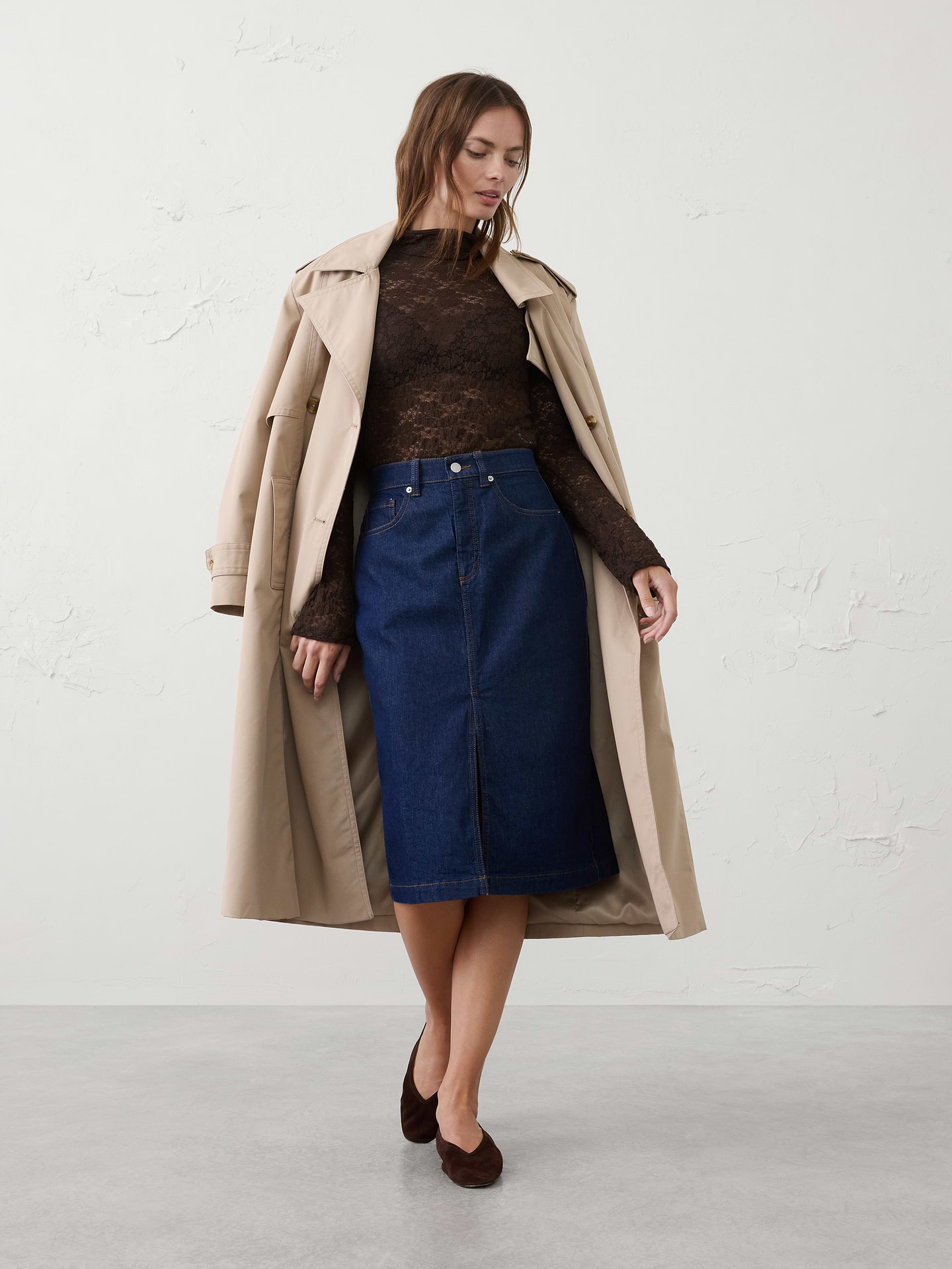 Image number 3 showing, Lace Puckered Turtle-Neck Top