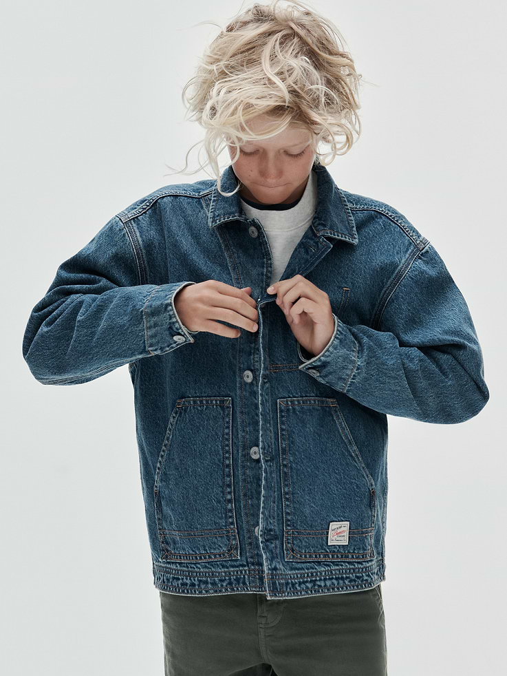 Image number 1 showing, Kids Denim Chore Jacket