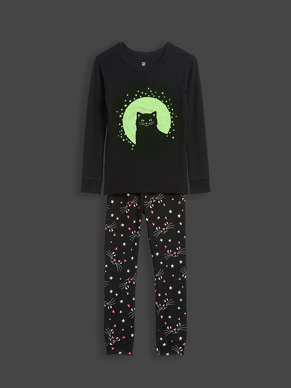 babyGap Glow-in-the-Dark Halloween Cat PJ Set