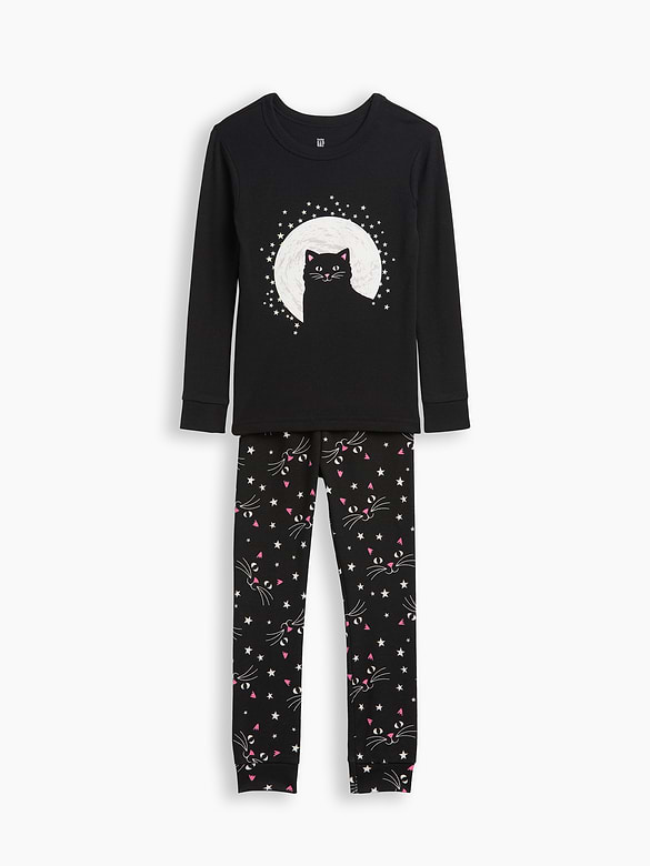 babyGap Glow-in-the-Dark Halloween Cat PJ Set