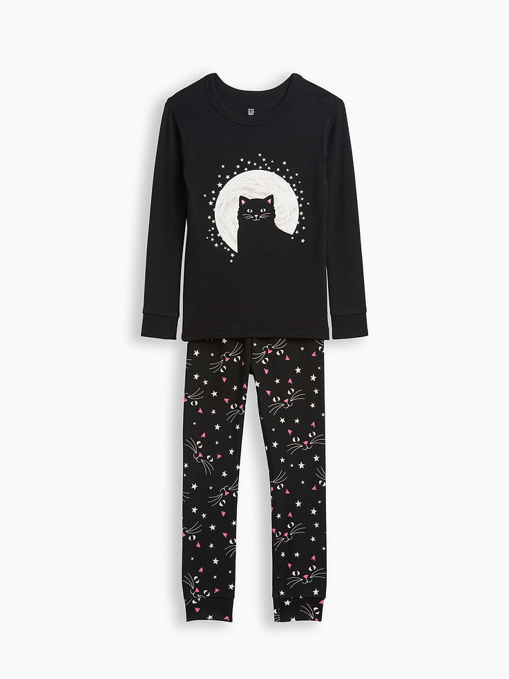 Image number 3 showing, babyGap Glow-in-the-Dark Halloween Cat PJ Set