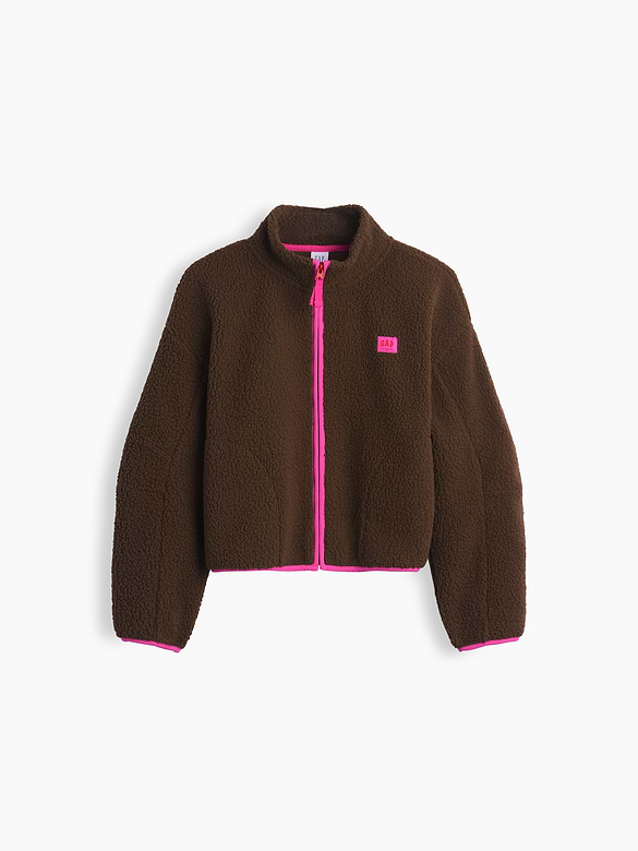 Kids Sherpa Relaxed Zip Jacket