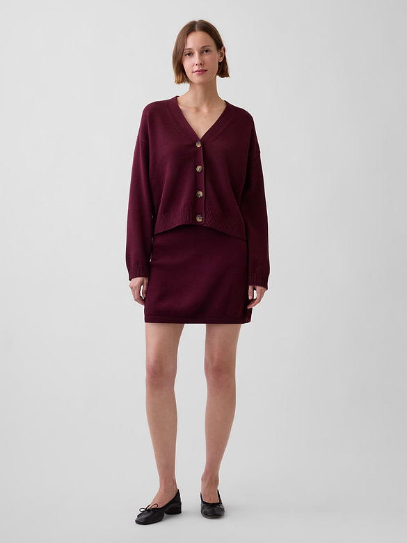 100% Cotton Mini Sweater Skort