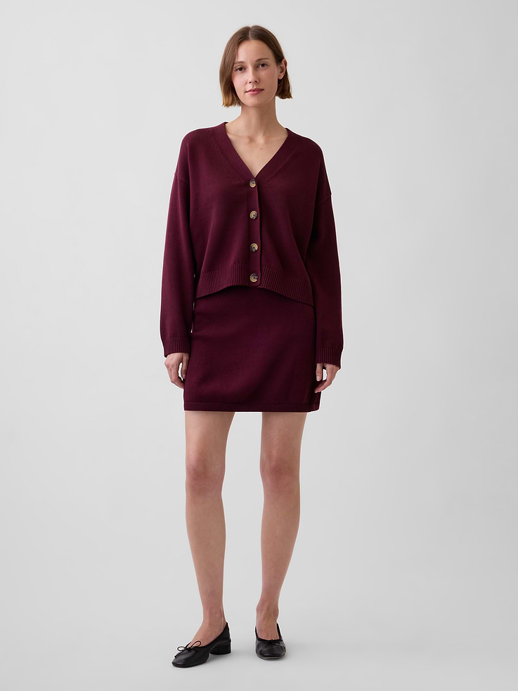L'image numéro 1 présente Jupe-short courte en tricot 100 % coton