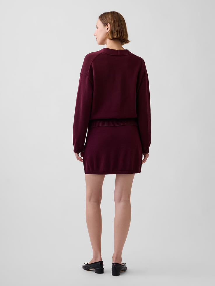 L'image numéro 2 présente Jupe-short courte en tricot 100 % coton