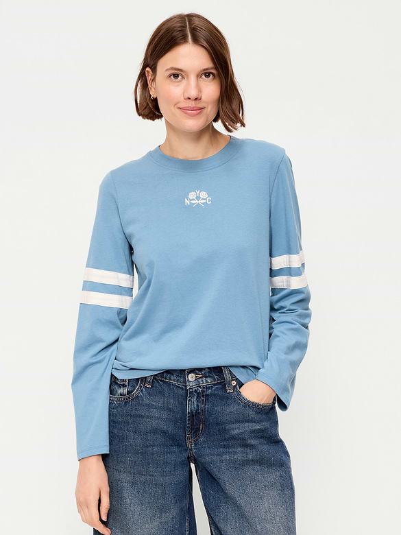 EveryWear Long-Sleeve Graphic T-Shirt