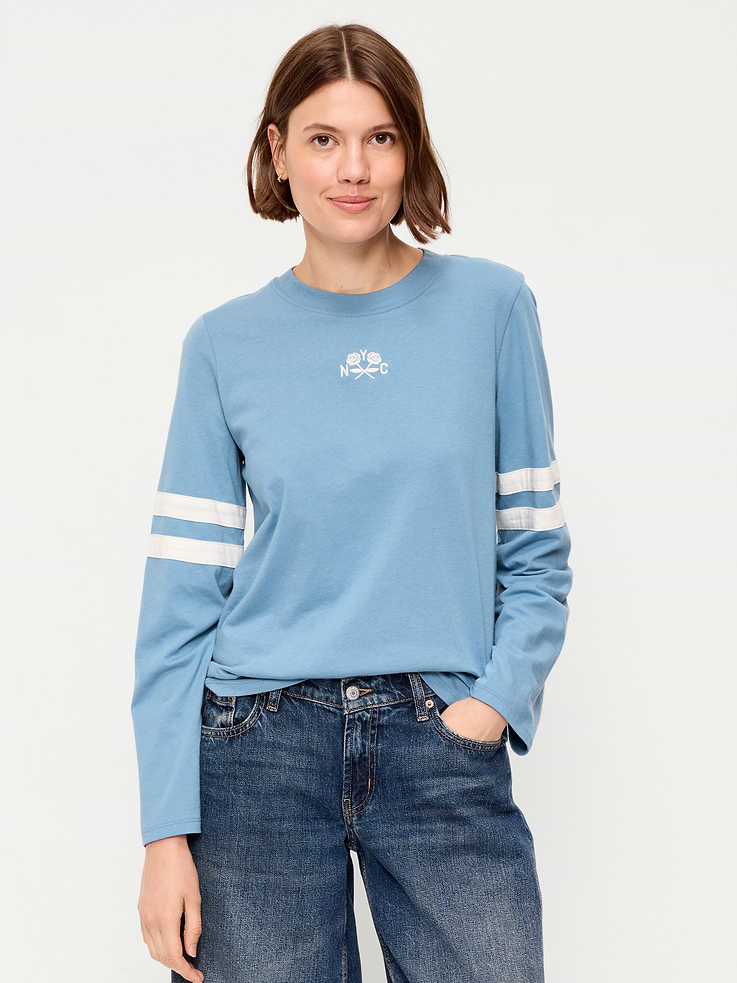 Image number 1 showing, EveryWear Long-Sleeve Graphic T-Shirt