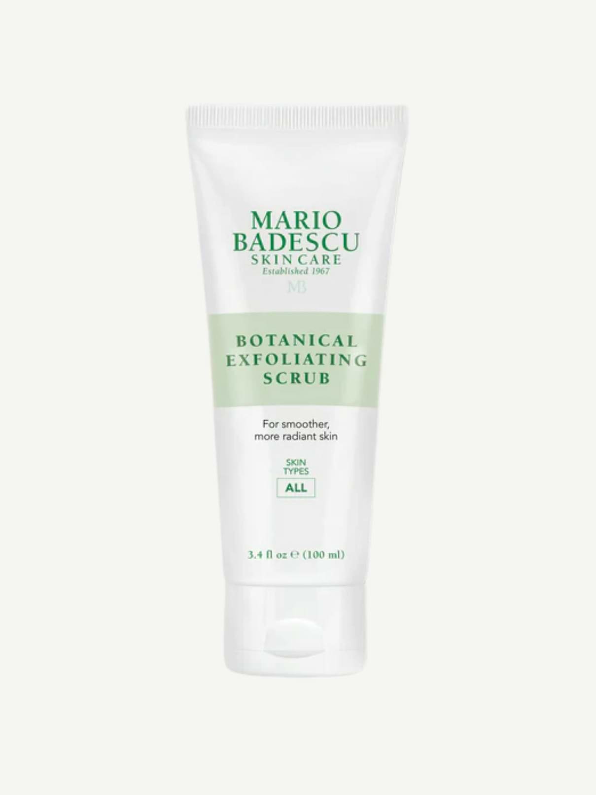 Image 1 of 4, Mario Badescu Botanical Exfoliating Scrub refines the look of uneven skin tone and texture to leave skin soft, smooth, and invigorated, looking for a gentle but effective exfoliator?, look no further than the Botanical Exfoliating Scrub by Mario Badescu, finely ground seeds of the Ecuadorian Ivory Palm: work to gently polish and refresh your complexion., Aloe Vera: helps to moisturize and heal skin, Coconut: conditions the skin, Ginger: helps to even and brighten your complexion, Ginkgo: skin-soothing effects and increased skin-hydration, Product #1200616