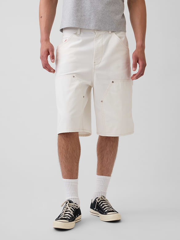 Adult Los Tacos No. 1 Canvas Denim Baggy Carpenter Shorts