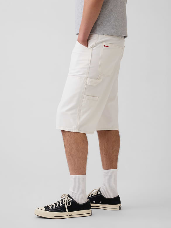 Adult Los Tacos No. 1 Canvas Denim Baggy Carpenter Shorts