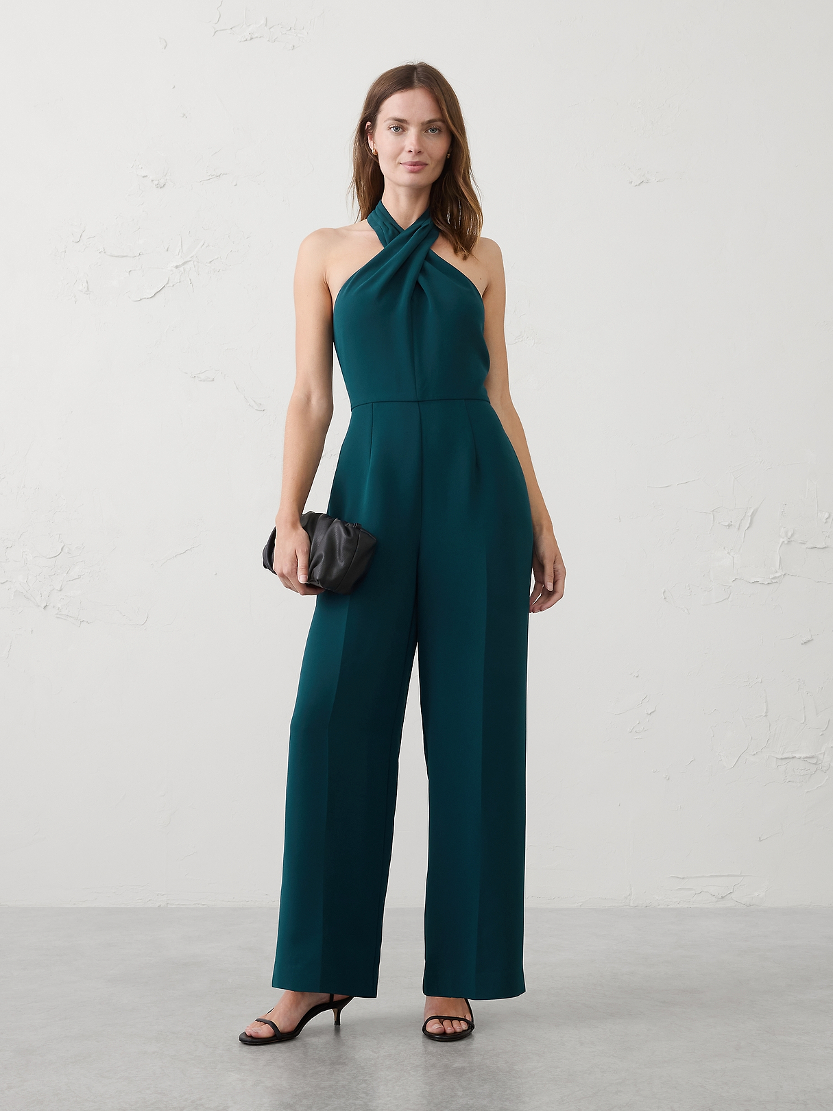 Tailored Crossed-Halter Jumpsuit | Banana Republic Factory Tailored Crossed-Halter Jumpsuit | Banana Republic Factory