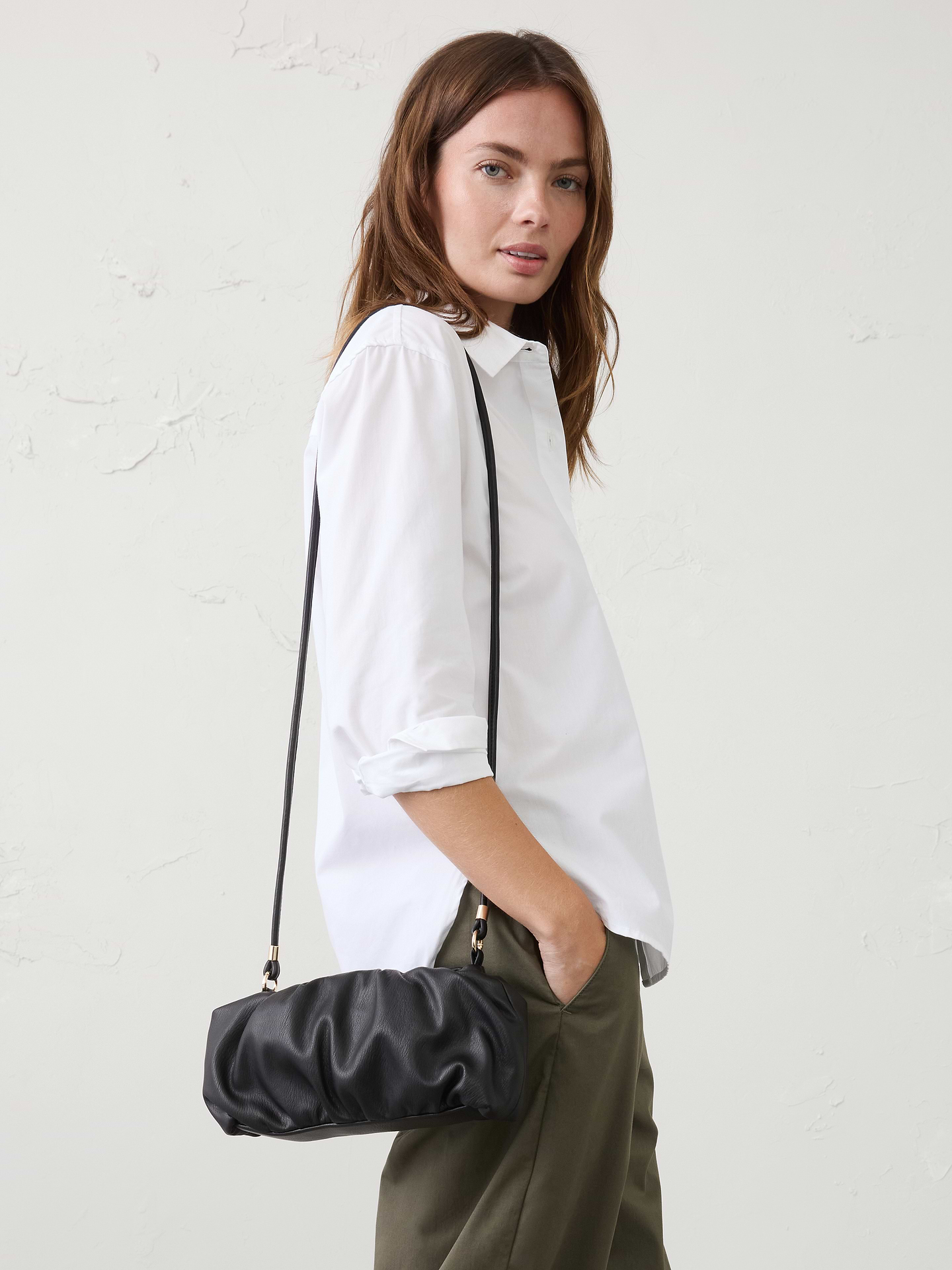 Image number 2 showing, Vegan Leather Cloud Crossbody Bag