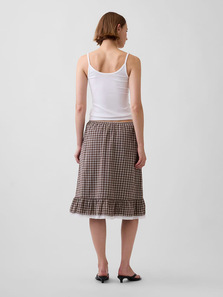 Image number 2 showing, Ruffle-Hem Easy Knee-Length Skirt