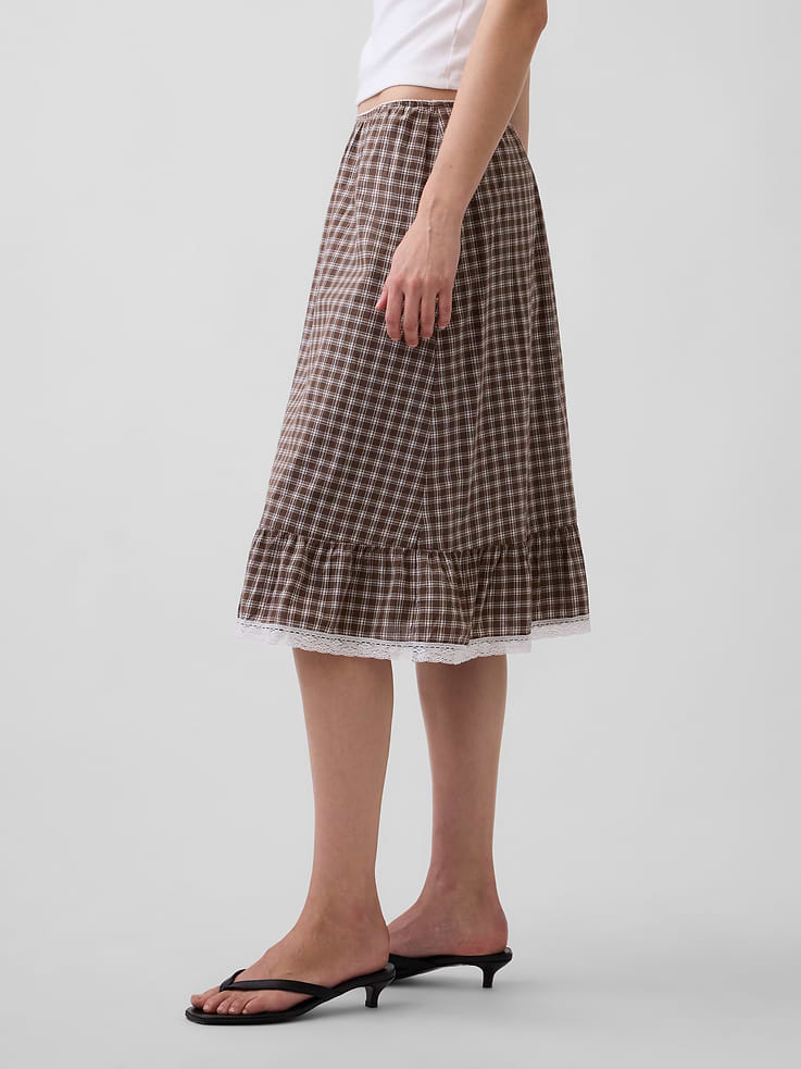 Image number 3 showing, Ruffle-Hem Easy Knee-Length Skirt