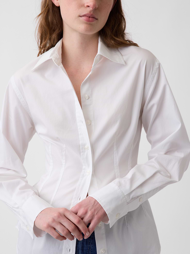 Image number 4 showing, Organic Cotton Poplin Fitted Shirt
