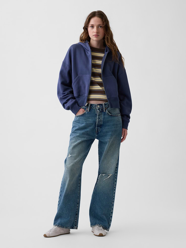 Image number 2 showing, VintageSoft Wedge Zip Hoodie
