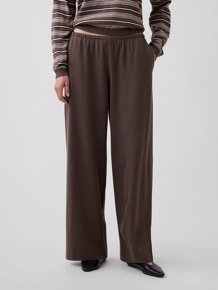 Image number 2 showing, Easy Wide-Leg Pants