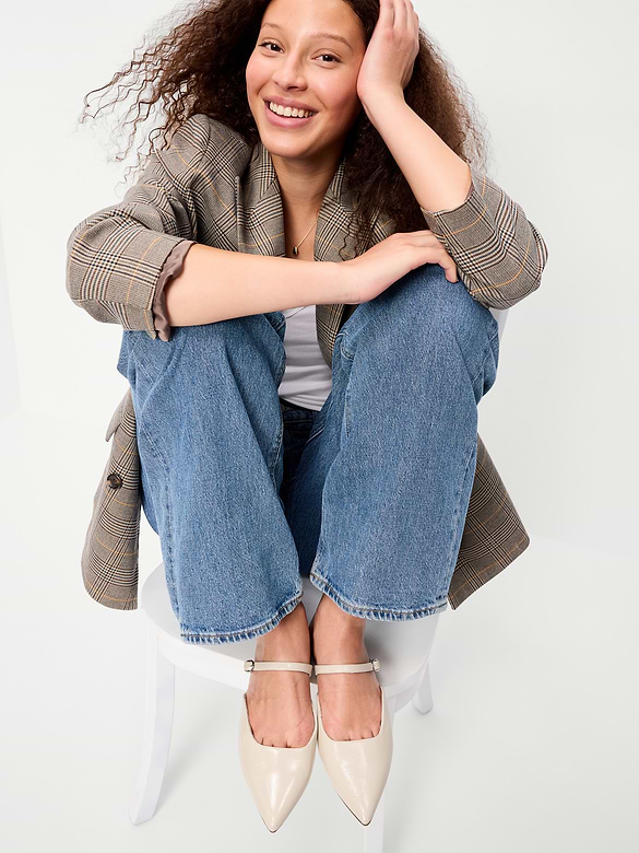 Pointed-Toe Mule Flats for Women
