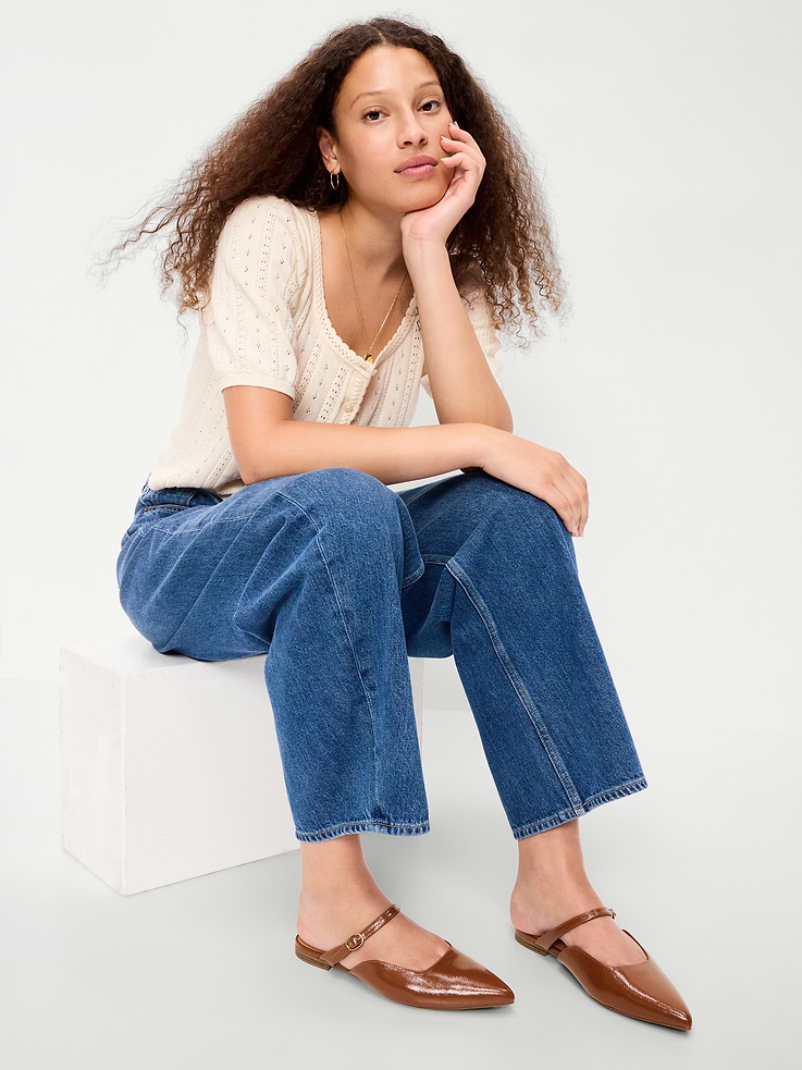 Image number 2 showing, Pointed-Toe Mule Flats for Women