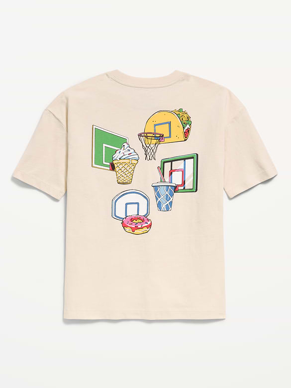 Oversized Short-Sleeve Graphic T-Shirt for Boys