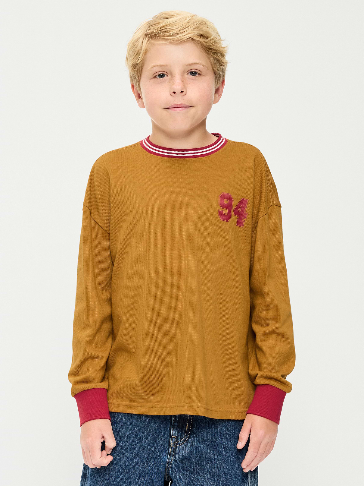 Image number 1 showing, Oversized Long-Sleeve Graphic T-Shirt for Boys