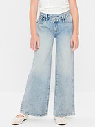 Image number 1 showing, Super Baggy Crossover Wide-Leg Jeans for Girls