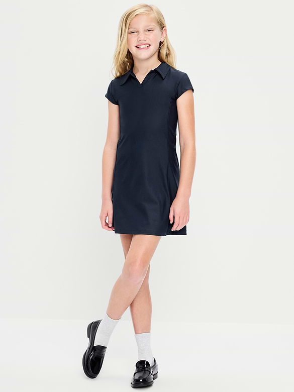 PowerSoft Collared Athletic Dress for Girls