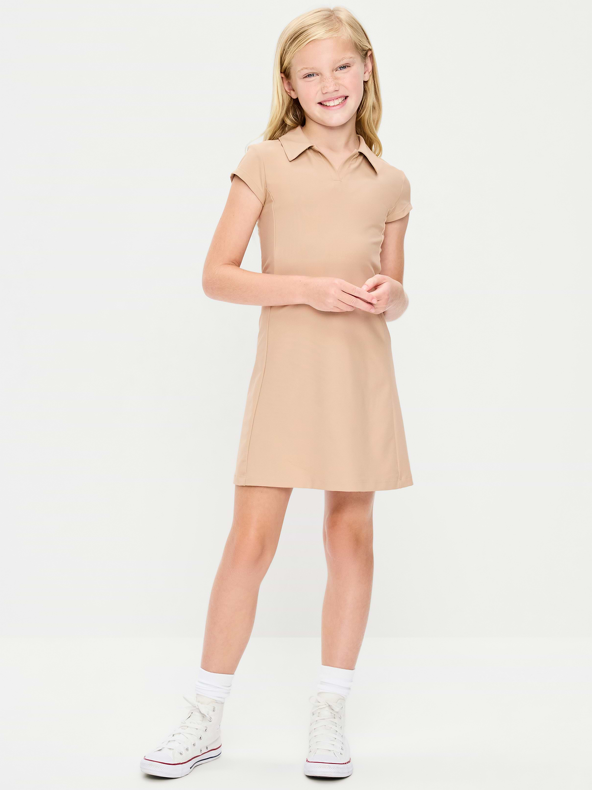Image number 1 showing, PowerSoft Collared Athletic Dress for Girls
