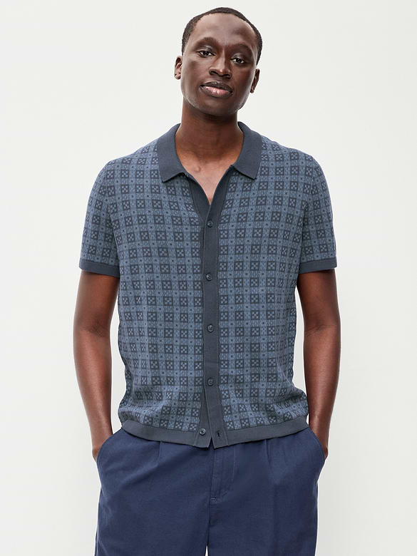 Short-Sleeve Sweater Shirt