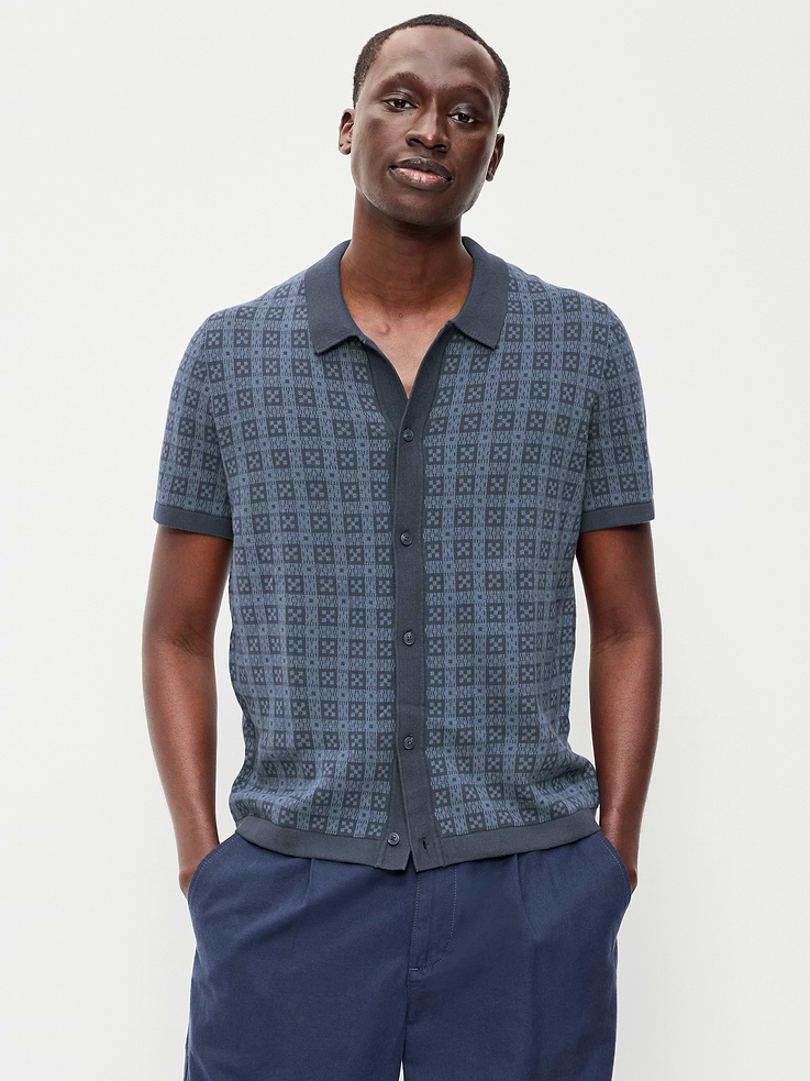 Image number 1 showing, Short-Sleeve Sweater Shirt
