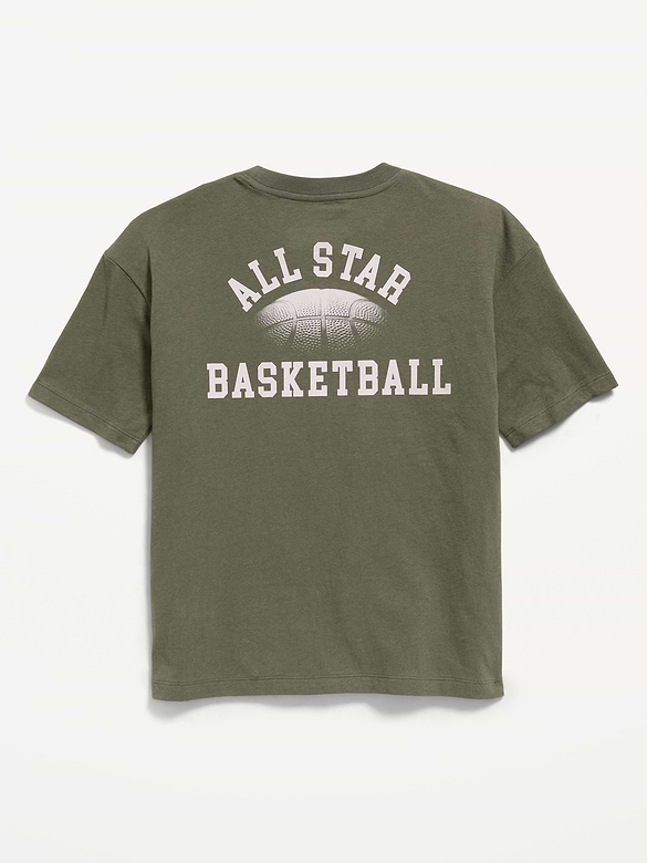 Oversized Short-Sleeve Graphic T-Shirt for Boys
