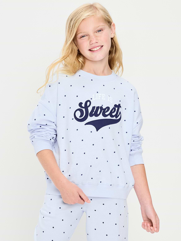 Favorite Fleece Oversized Tunic Sweatshirt for Girls